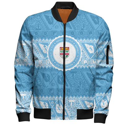 Fiji Bomber Jacket Tribal Pattern Vintage Style