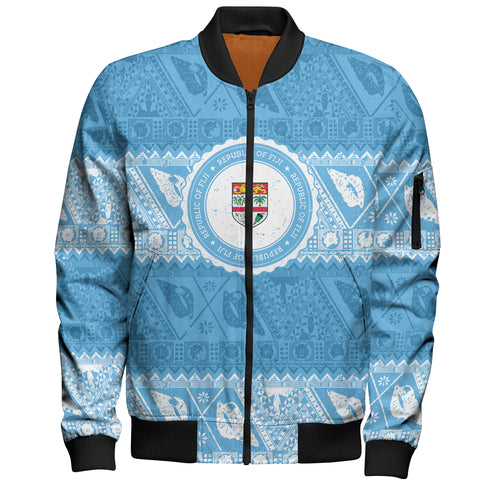Fiji Bomber Jacket Tribal Pattern Vintage Style