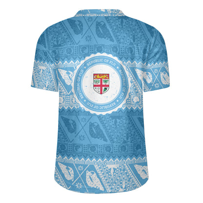 Fiji Rugby Jersey Tribal Pattern Vintage Style
