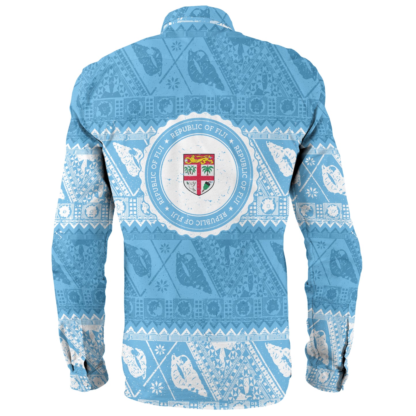 Fiji Long Sleeve Shirt Tribal Pattern Vintage Style