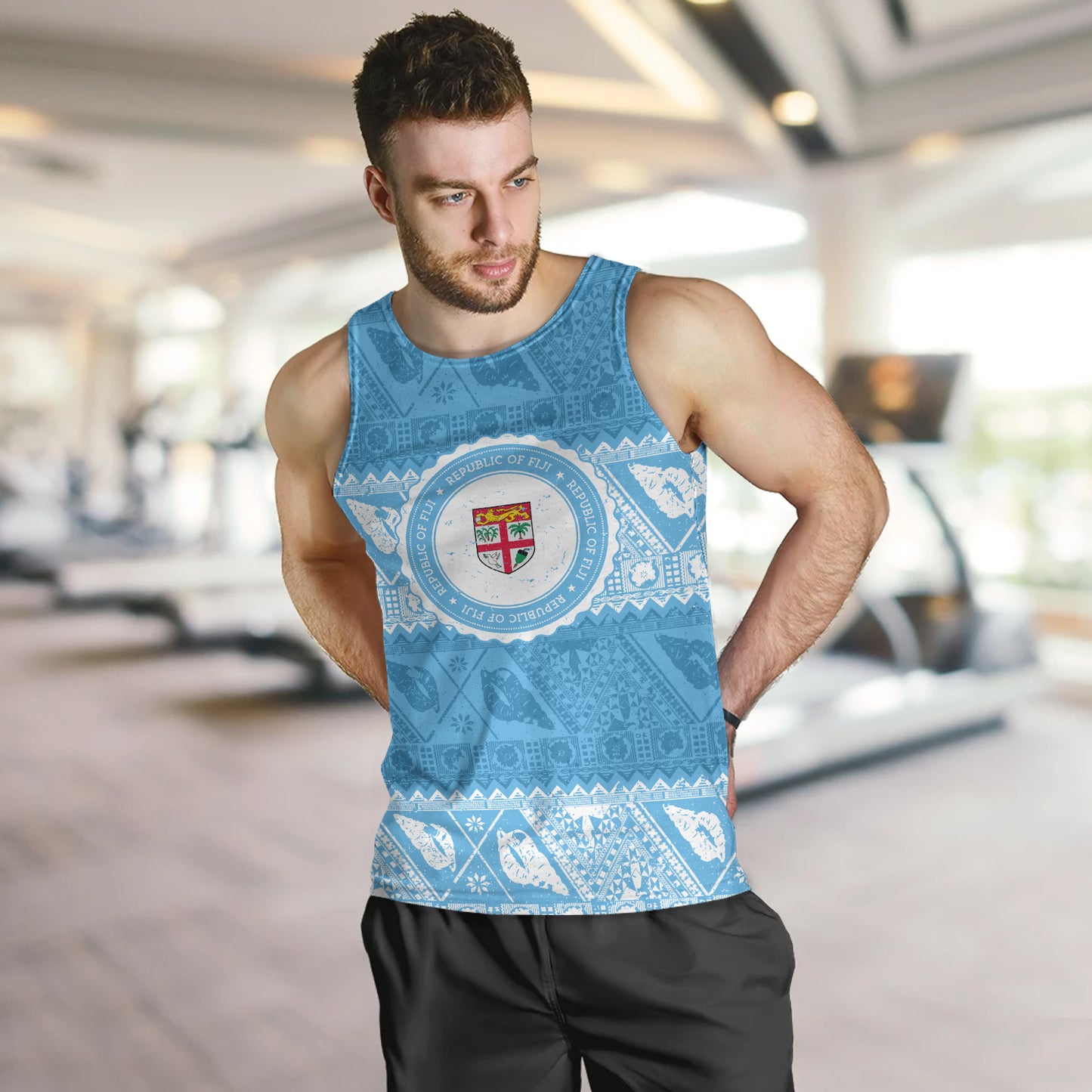 Fiji Tank Top Tribal Pattern Vintage Style