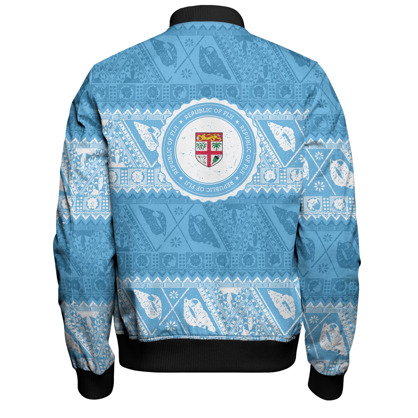 Fiji Bomber Jacket Tribal Pattern Vintage Style