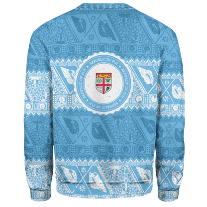 Fiji Sweatshirt Tribal Pattern Vintage Style