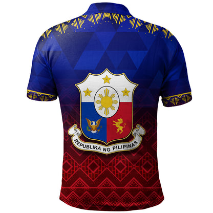 Philippines Filipinos Polo Shirt Lowpolly Pattern with Tribal Motif