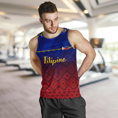 Philippines Filipinos Tank Top Lowpolly Pattern with Tribal Motif