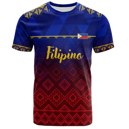 Philippines Filipinos T-Shirt Lowpolly Pattern with Tribal Motif