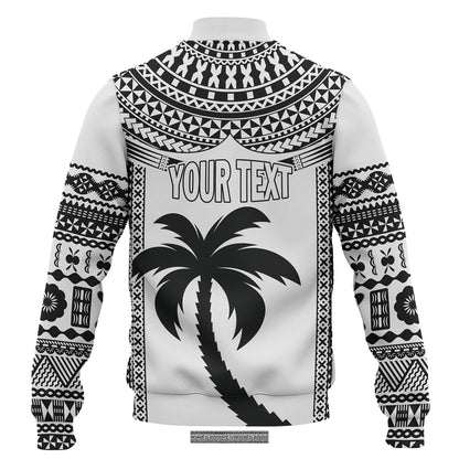 Fiji Baseball Jacket Flying Fijians Rugby Tribal Pattern 2023
