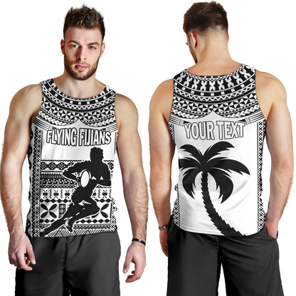 Fiji Tank Top Flying Fijians Rugby Tribal Pattern 2023