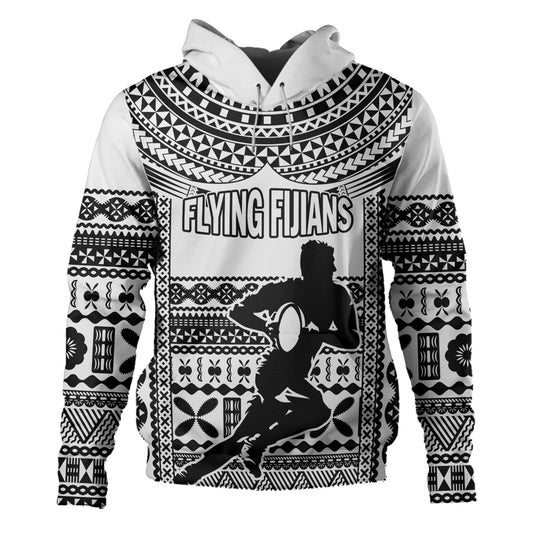 Fiji Hoodie Flying Fijians Rugby Tribal Pattern 2023