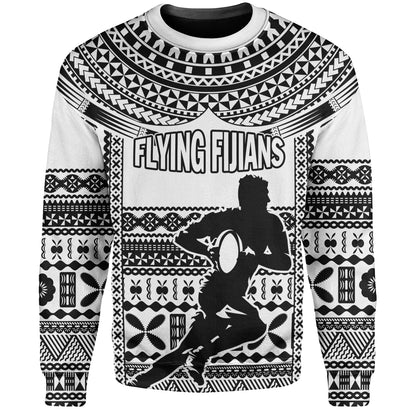 Fiji Sweatshirt Flying Fijians Rugby Tribal Pattern 2023