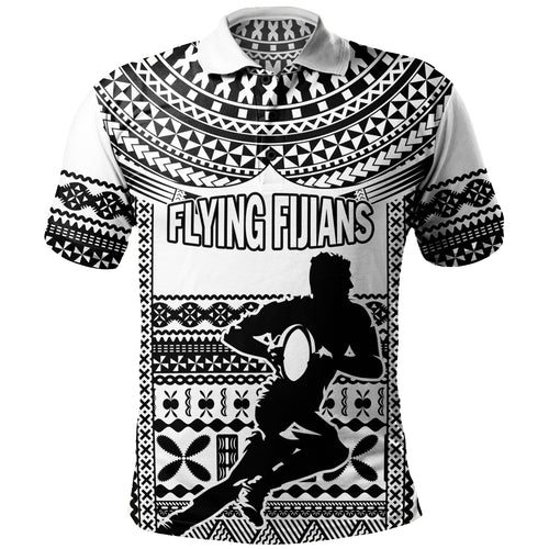Fiji Polo Shirt Flying Fijians Rugby Tribal Pattern 2023