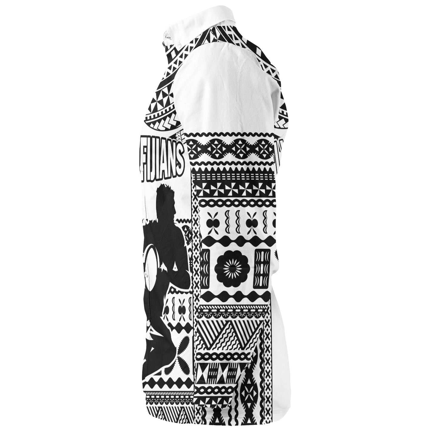 Fiji Long Sleeve Shirt Flying Fijians Rugby Tribal Pattern 2023