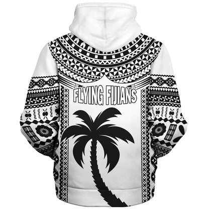 Fiji Sherpa Hoodie Flying Fijians Rugby Tribal Pattern 2023