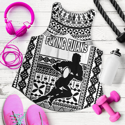 Fiji Women Tank Flying Fijians Rugby Tribal Pattern 2023