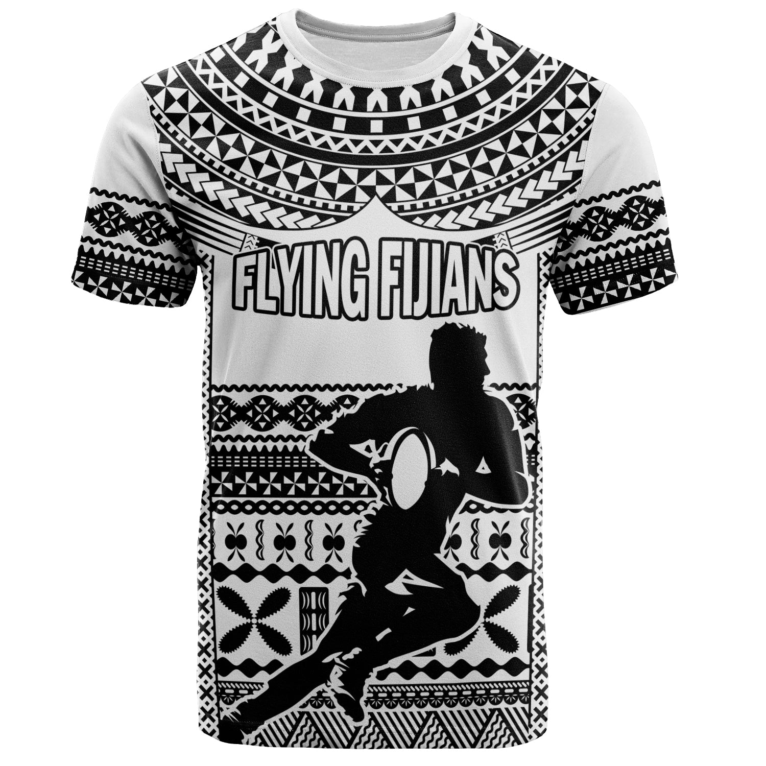 Fiji T-Shirt Flying Fijians Rugby Tribal Pattern 2023