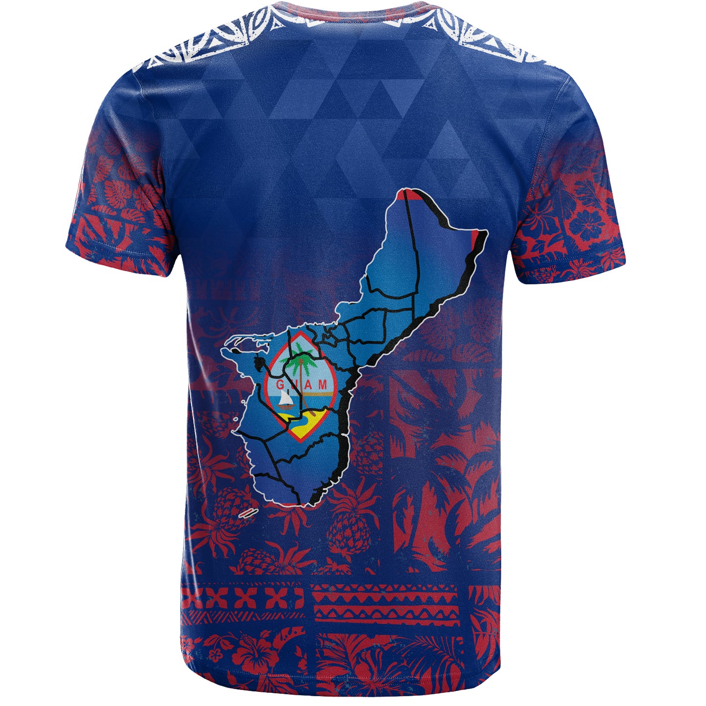 Guam T-Shirt Guam Hafa Adai Tropical Pattern
