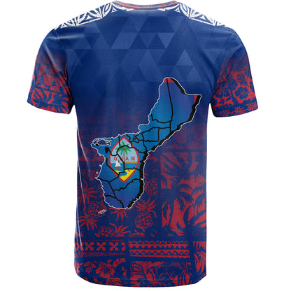 Guam T-Shirt Guam Hafa Adai Tropical Pattern
