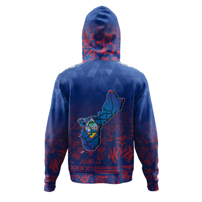 Guam Hoodie Guam Hafa Adai Tropical Pattern