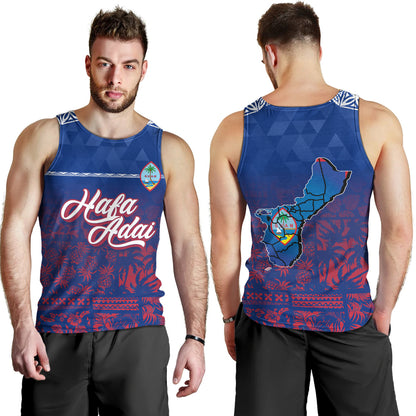 Guam Tank Top Guam Hafa Adai Tropical Pattern