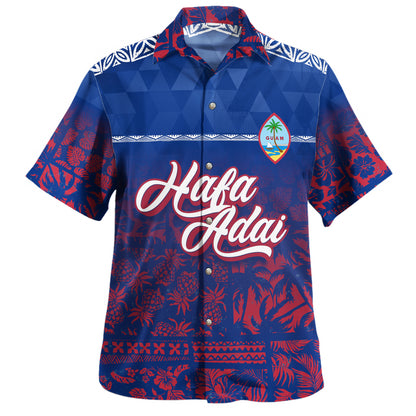 Yap State Hawaiian Shirt Custom Yapese Blood Inside Me Polynesian Sleeve Tattoo Tropical Blue