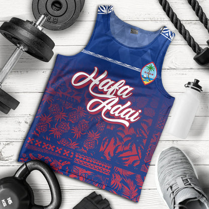 Guam Tank Top Guam Hafa Adai Tropical Pattern
