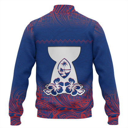 Guam Baseball Jacket White Latte Stone Guam Polynesian
