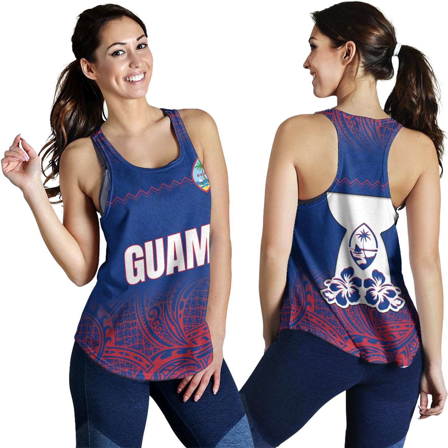 Guam Women Tank White Latte Stone Guam Polynesian