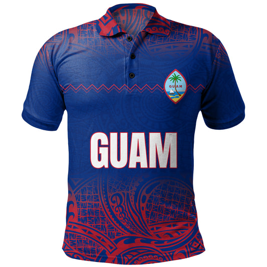 Guam Polo Shirt White Latte Stone Guam Polynesian
