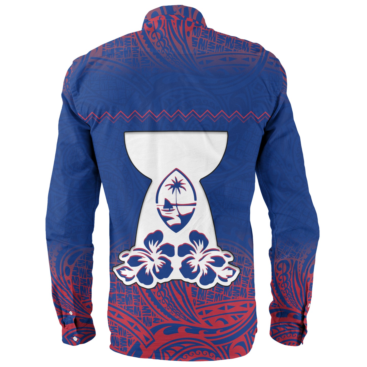 Guam Long Sleeve Shirt White Latte Stone Guam Polynesian