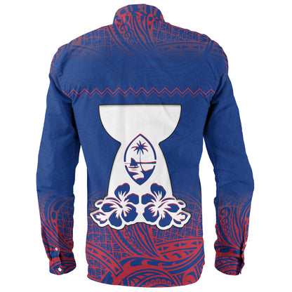 Guam Long Sleeve Shirt White Latte Stone Guam Polynesian