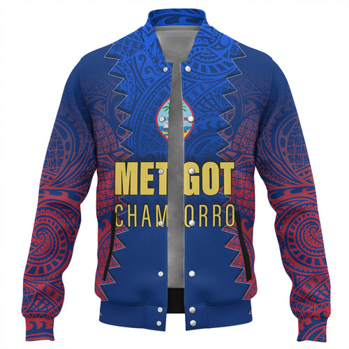 Guam Baseball Jacket Metgot Chamorro Latte Stone Guam Polynesian