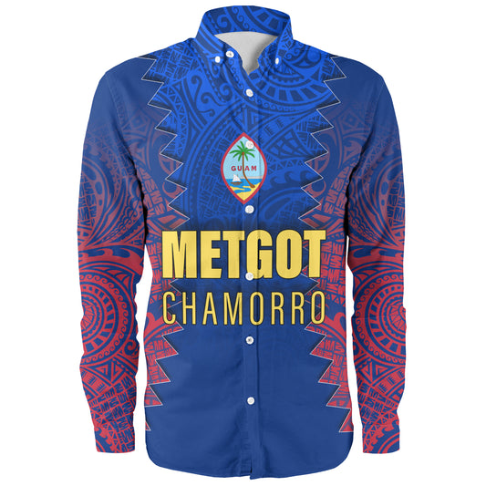 Guam Long Sleeve Shirt Metgot Chamorro Latte Stone Guam Polynesian