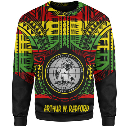 Hawaii Sweatshirt  Admiral Arthur W. Radford Reggae Color Polynesian