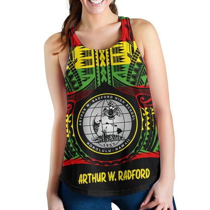 Hawaii Women Tank  Admiral Arthur W. Radford Reggae Color Polynesian
