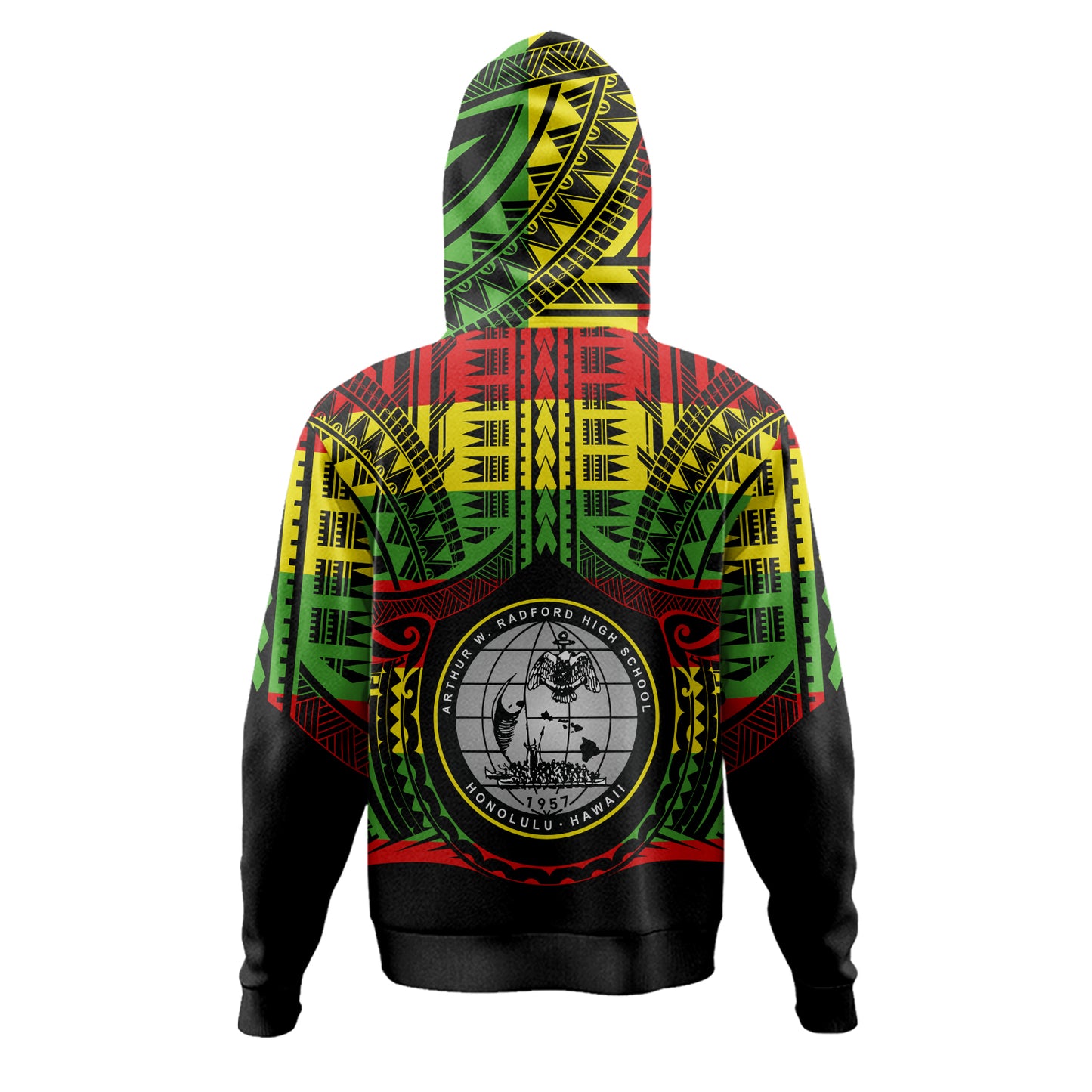 Hawaii Hoodie  Admiral Arthur W. Radford Reggae Color Polynesian