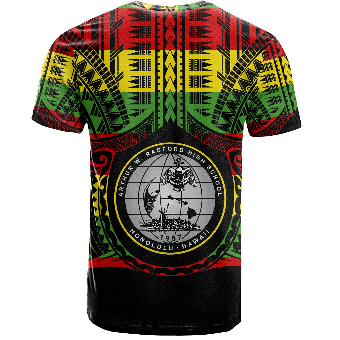 Hawaii T-Shirt  Admiral Arthur W. Radford Reggae Color Polynesian