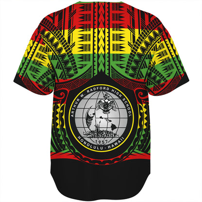 Hawaii Baseball Shirt  Admiral Arthur W. Radford Reggae Color Polynesian