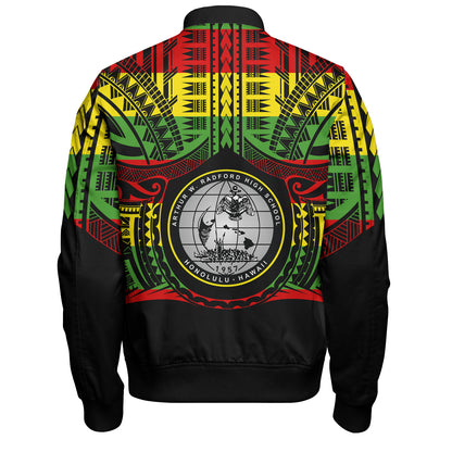Hawaii Bomber Jacket  Admiral Arthur W. Radford Reggae Color Polynesian