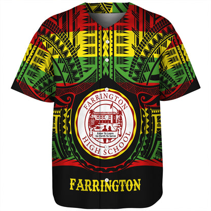 Hawaii Baseball Shirt Farrington High School Reggae Color Polynesian