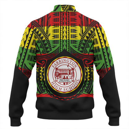 Hawaii Baseball Jacket Farrington High School Reggae Color Polynesian