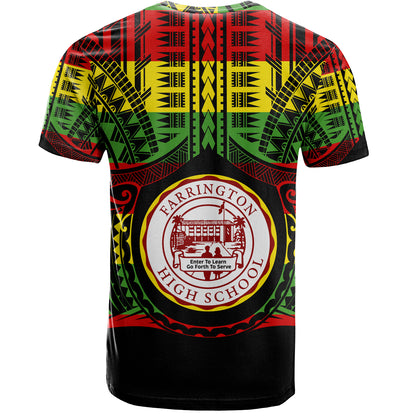 Hawaii T-Shirt Farrington High School Reggae Color Polynesian