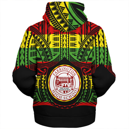 Hawaii Sherpa Hoodie Farrington High School Reggae Color Polynesian