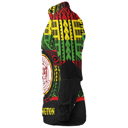 Hawaii Long Sleeve Shirt Farrington High School Reggae Color Polynesian