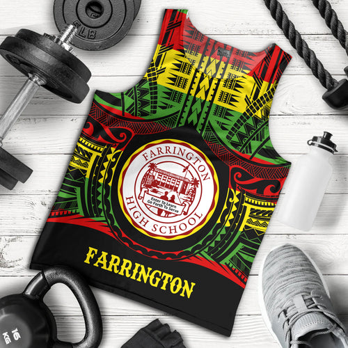 Hawaii Tank Top Farrington High School Reggae Color Polynesian