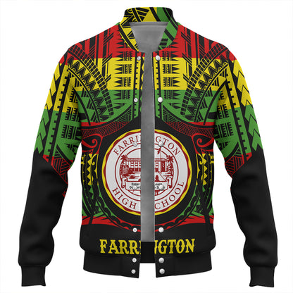 Hawaii Baseball Jacket Farrington High School Reggae Color Polynesian