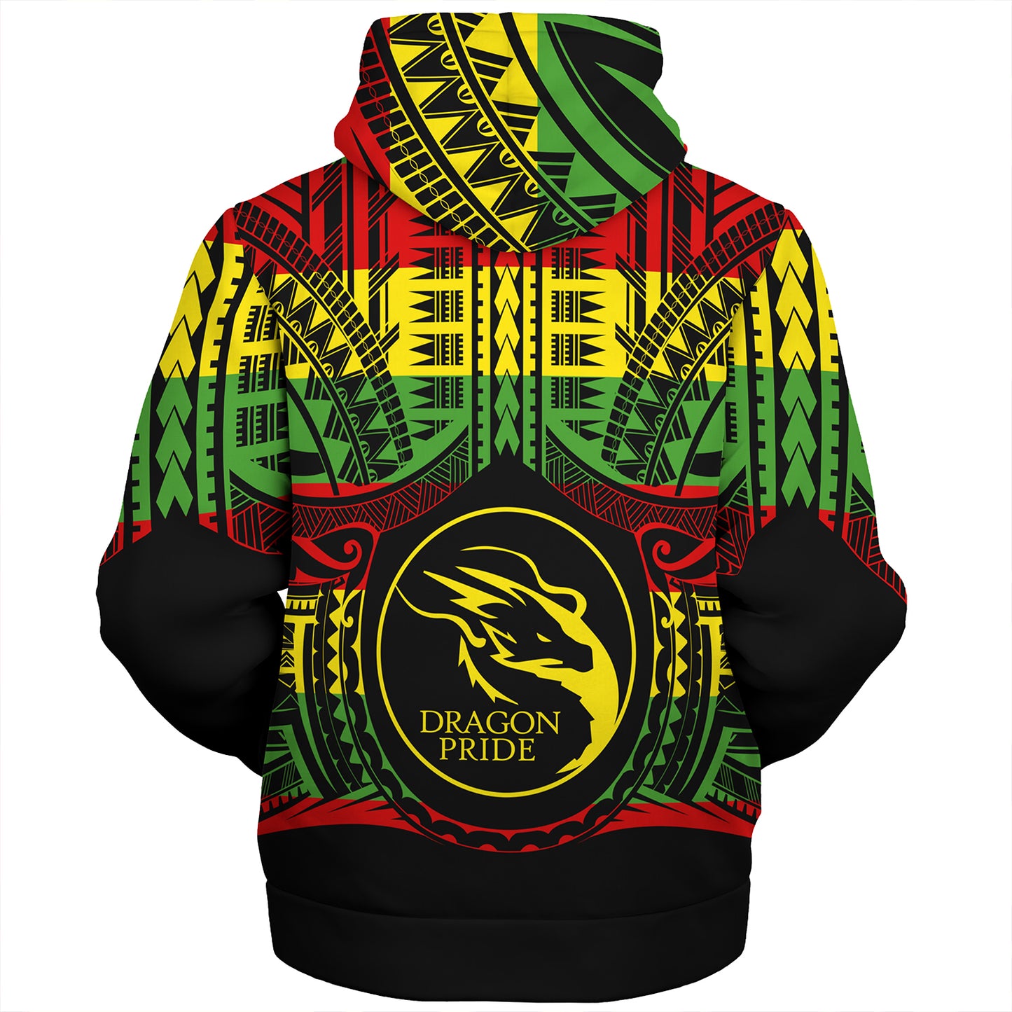 Hawaii Sherpa Hoodie Honokaa High & Intermediate School Reggae Color Polynesian