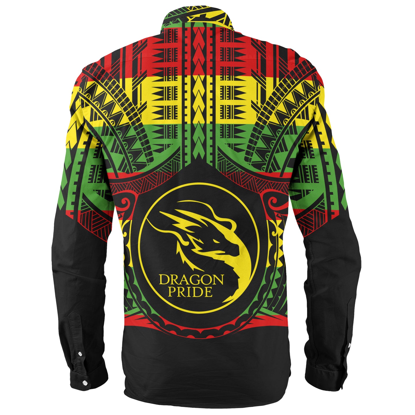 Hawaii Long Sleeve Shirt Honokaa High And Intermediate School Reggae Color Polynesian