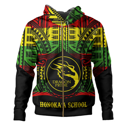 Hawaii Hoodie Honokaa High And Intermediate School Color Polynesian
