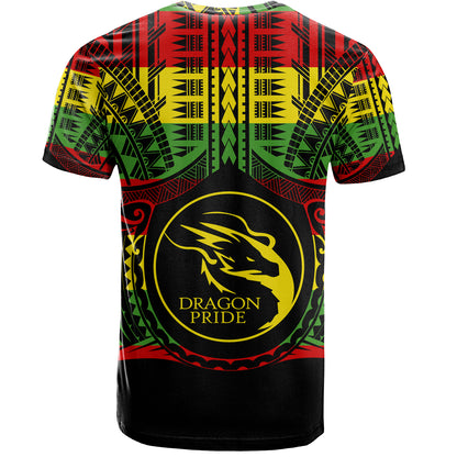 Hawaii T-Shirt HonokaÊ»a High & Intermediate School Reggae Color Polynesian