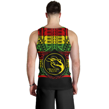 Hawaii Tank Top Honokaa High & Intermediate School Reggae Color Polynesian